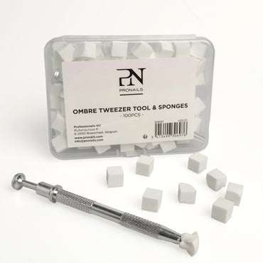 Pronails - Ombre Tweezer Tool & Sponges 100 pcs
