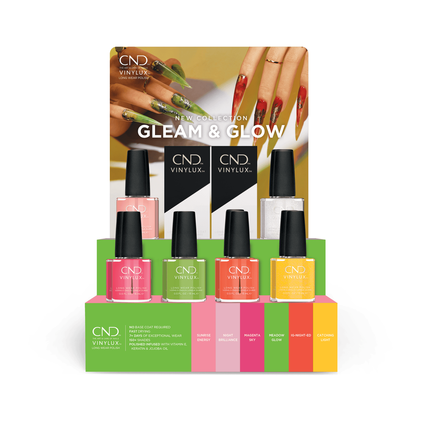 CND™ Vinylux gleam & glow display