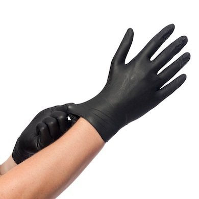 Soft-Nitrile Handschoenen - ZWART Maat S