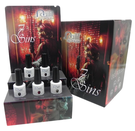 NailIt Gelpolish - 7 Sins Display