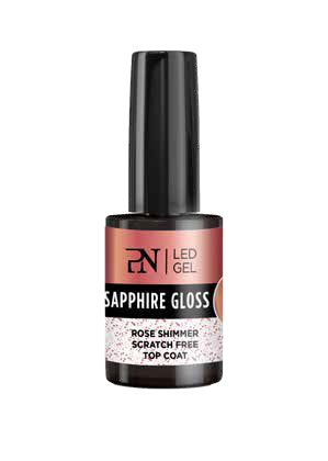 ProNails Sapphire Gloss Topcoat Rose Shimmer 14 ml